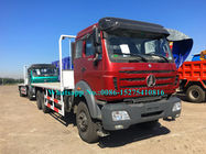 Kolor czerwony Beiben 6x6 2638PZ 30Ton 380hp10 wheeler Cross country Container Flat Bed Truck adopt Germany Benz Technology