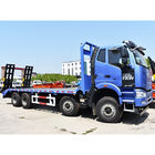 FAW 8x4 Long Chassis Heavy Recovery Vehicle / Flatbed Truck z 4 osiami