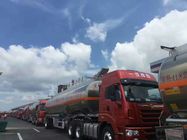 Stop aluminium 45000 litrów Heavy Duty Oil Fuel Tank Trailer Z obciążeniem 45 - 80 ton