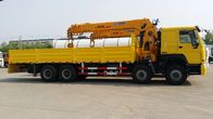 Żółty 8x4 Heavy Cargo 12T Boom Truck Crane Wymiary 12484 * 2496 * 4125