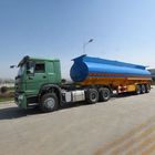 42000 litrów Zbiornik paliwa olejowego Naczepy o dużej wytrzymałości ze stalą węglową Matrrial i osią FUWA