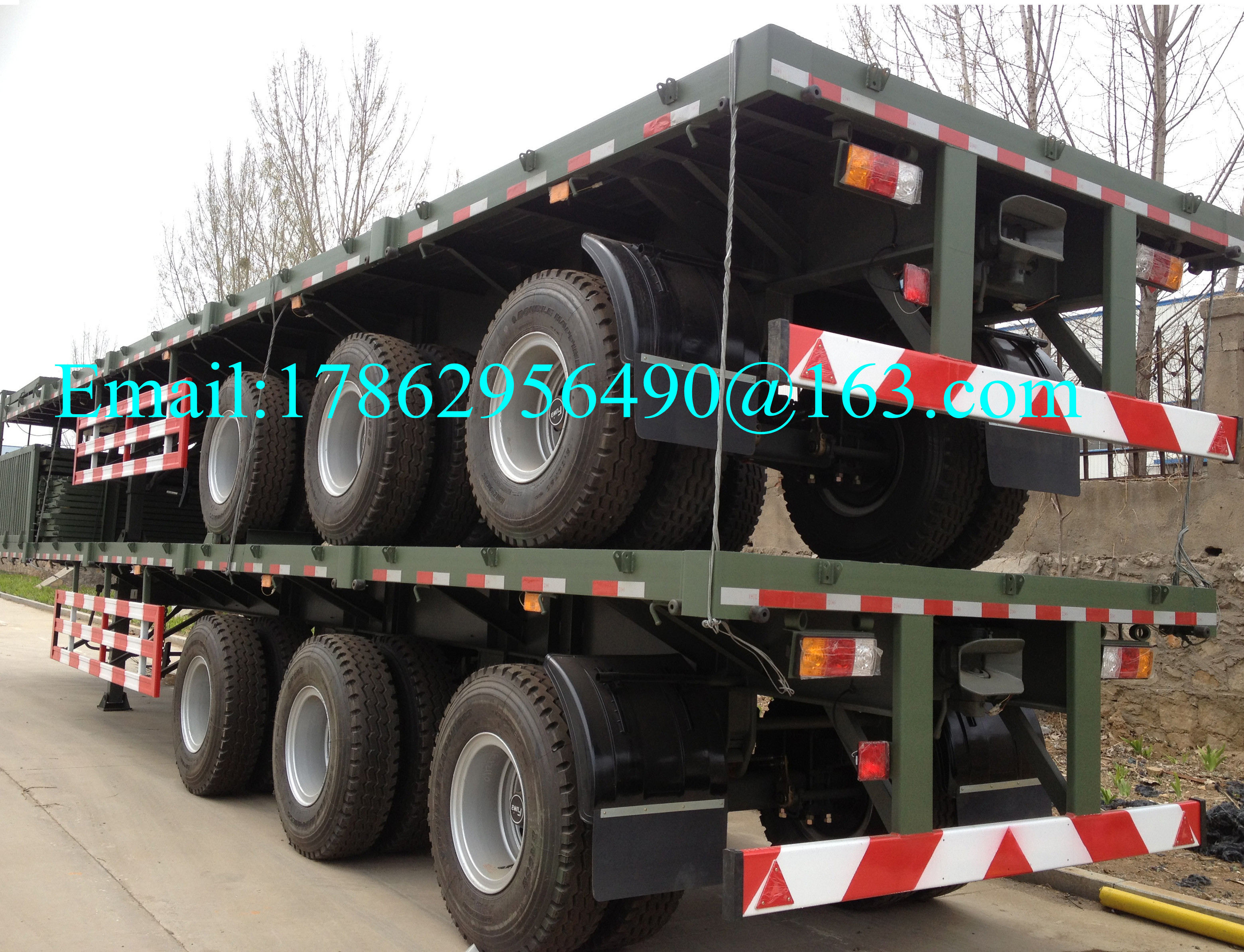 Trzy ciężarówki z naczepą Alxes 40ft o dużej ładowności Ciężarówka z podwoziem o ładowności 28 ton