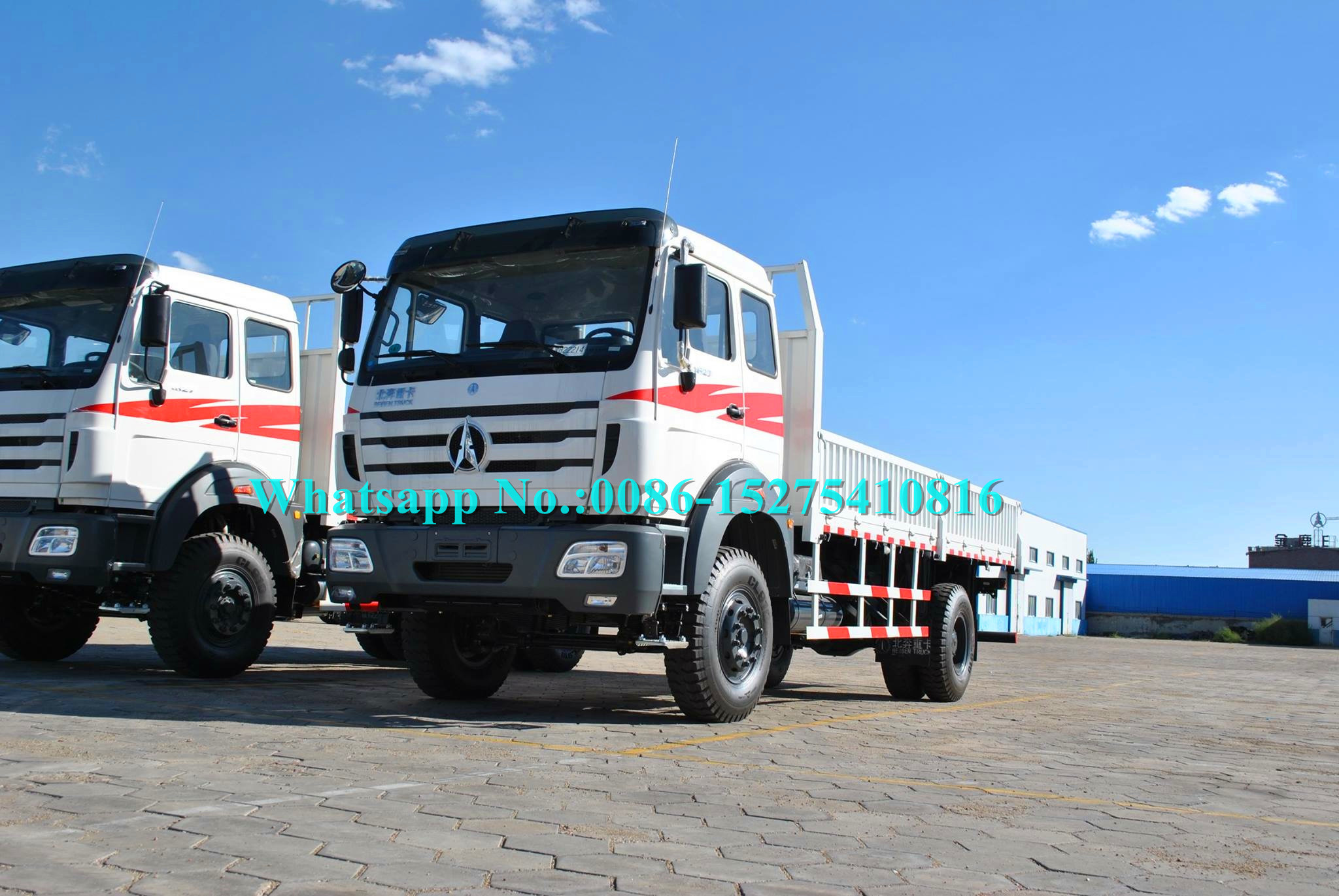 White All Wheel Drive Heavy Cargo Truck 35 ton z długą kabiną One Sleeper