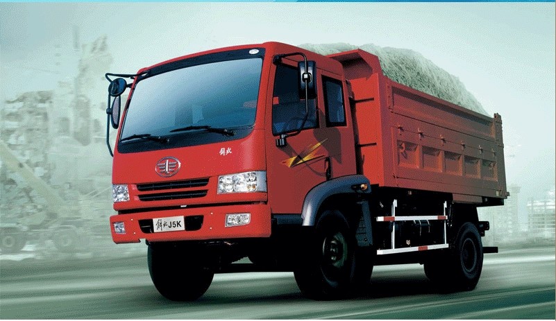 Euro 3 FAW J5K 10 Ton Wywrotka 4x2 250 KM, XICHAI Diesel Mini Truck