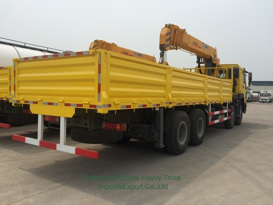 Nowy 6X4 HOWO Flatbed Truck Montowany żuraw Teleskopiczny wózek