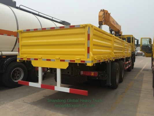 Nowy 6X4 HOWO Flatbed Truck Montowany żuraw Teleskopiczny wózek
