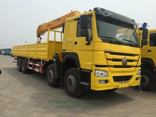 Nowy 6X4 HOWO Flatbed Truck Montowany żuraw Teleskopiczny wózek