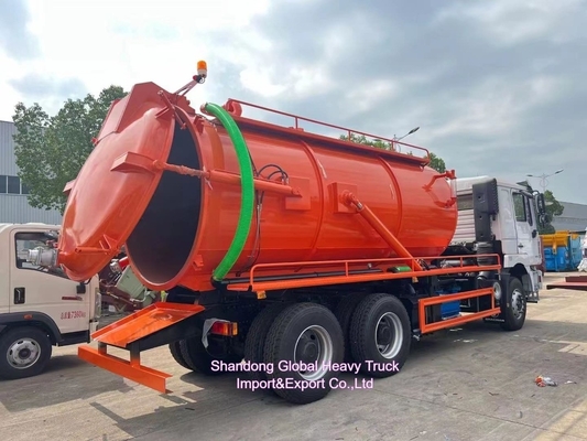 Rhd Shacman F3000 Hydro Excavators Połączony Kanał Odkurzacz Odkurzacz Odkurzacz + 4000L Czystej Wody
