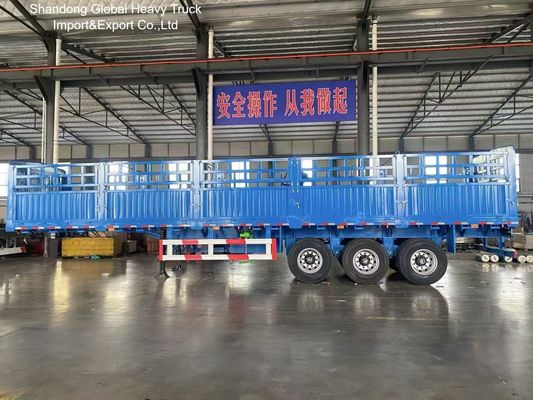 3-osiowa naczepa siodłowa z burtami 50 ton z zawieszeniem pneumatycznym