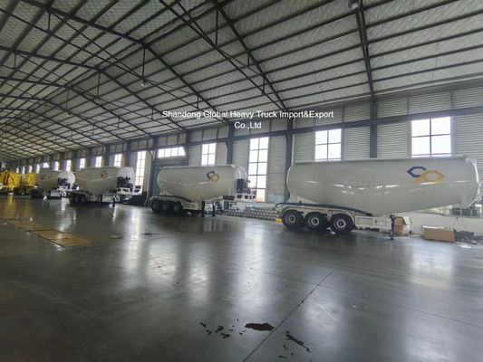 35-60 CBM Capacity Cement Tanker Semi Trailer with 3X13 Ton Axle and 28 Ton Landing Gear for Bulk Cement Transport