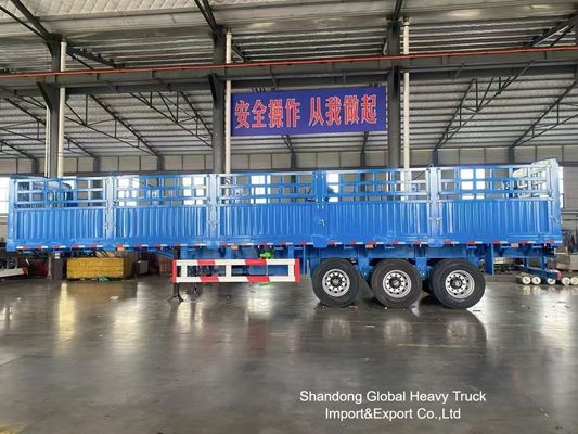 3-osiowa naczepa siodłowa z burtami 50 ton z zawieszeniem pneumatycznym