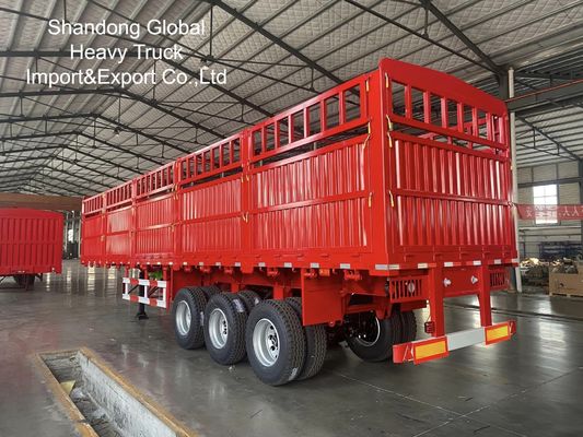 50-70T Fence Semi-Trailer for Heavy Cargo 3-Axle Steel Construction