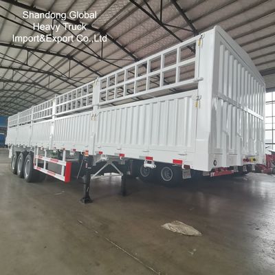50-70T Fence Semi-Trailer for Heavy Cargo 3-Axle Steel Construction