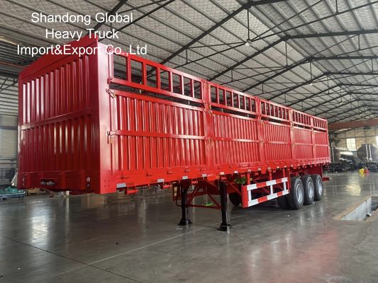 50-70T Fence Semi-Trailer for Heavy Cargo 3-Axle Steel Construction