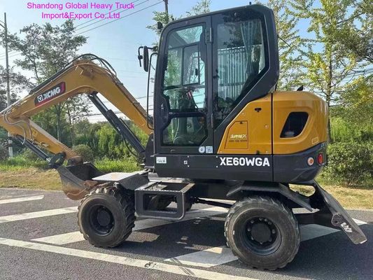 Wysokowydajny 7-tonowy koparka kołowa o pojemności 0,23 m³ i silniku 48 kW do robót ziemnych