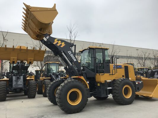 XCMG ZL50GN 5.5t Nominated Load Wheel Loader z 162kW mocą nominalną i Rock Bucket dla budownictwa