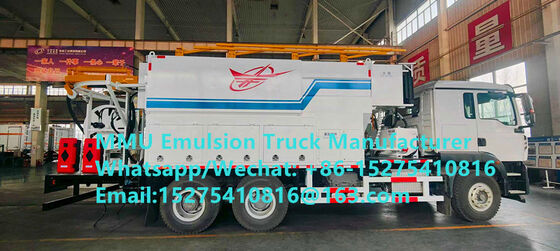 Advanced and intelligent SINOTRUCK HOWO 15/20/25/30Ton mixing and charging emulsion Bulk ANFO Trucks mobile explosive Manufacturing Unit Монгол НЭГ DRC PERU GHANA ZIMBABWE Mining Blasting Service MMU