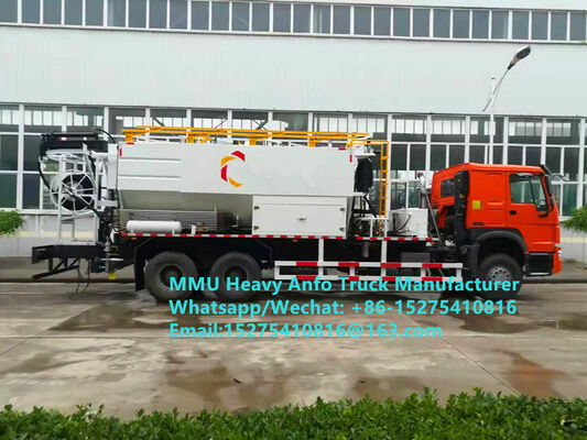 Mieszanie i ładowanie na miejscu wielofunkcyjne ciężkie materiały wybuchowe z oleju amonowego Ciężki ciężarówka 15/20/25 ton Emulsja ANFO Ciężarówka MMU MEMU Rosja/Kazachstan/Uzbekistan/Indonezja/Serwis wybuchowy w górnictwie w Gwinei