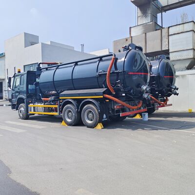 HOWO 15CBM Wysysacz ścieków próżniowych z 6*4 kołem napędowym i hydraulicznym wyciągiem do oczyszczania zbiornika fosforowego