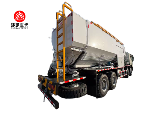SHACMAN 6×4 Bulk Emulsion Mixing and Charging Truck with 350 HP Diesel Engine and 8-23 m Telescopic Hose Arm for Mining Blasting