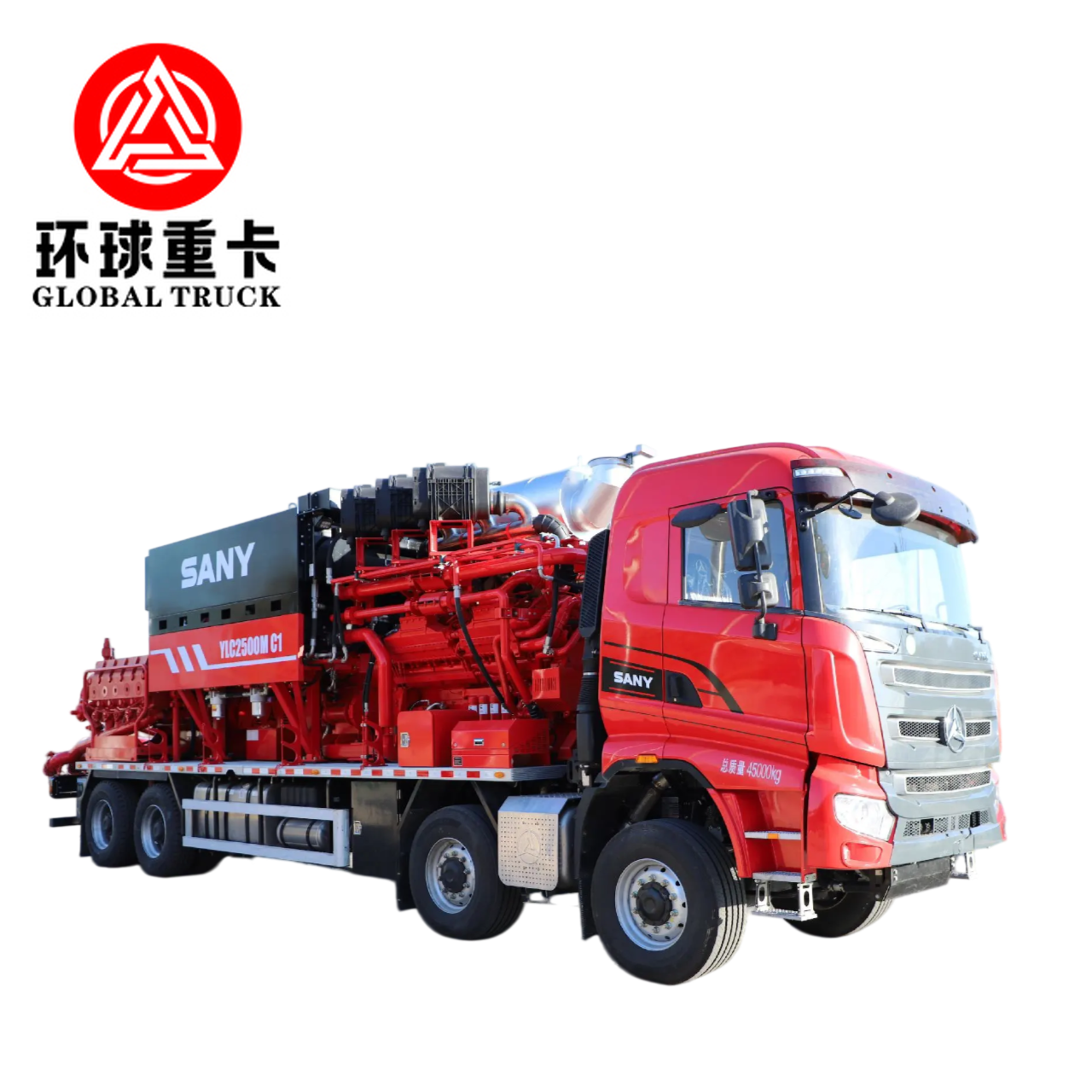Ciężarówka do szczelinowania hydraulicznego XYLC2500 8x6 o mocy 2500 KM i ciśnieniu 15 000 psi do wydobycia ropy i gazu ze złóż niekonwencjonalnych